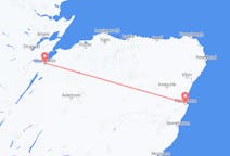 Lennot Aberdeenista, Skotlanti Invernessiin, Skotlanti