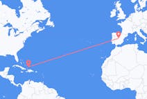 เที่ยวบิน จาก พรอวิเดนเซียเลส, หมู่เกาะเติกส์และหมู่เกาะเคคอส ไปยัง มาดริด, สเปน