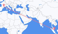 Flyreiser fra Batam, Indonesia til Aspiran, Frankrike