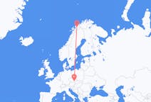 Flyg från Bardufoss, Norge till Brno, Tjeckien