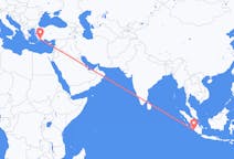 出发地 印度尼西亚明古鲁市目的地 土耳其达拉曼的航班