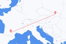 Flyg från Poprad, Slovakien till Toulouse, Frankrike