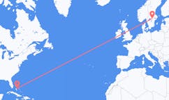 Fly fra Nassau til Örebro