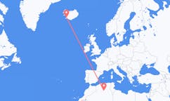 Vluchten van Ghardaïa, Algerije naar Reykjavík, IJsland