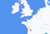 Flug frá Bergerac, Frakklandi til Belfast, Norður-Írlandi