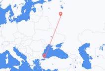 Flyreiser fra Moskva, Russland til Istanbul, Tyrkia