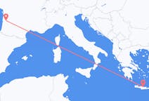 Flights from Bordeaux in France to Heraklion in Greece