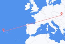 Flyg från Košice, Slovakien till Horta, Azorerna, Portugal