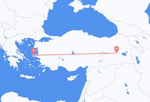 Flyreiser fra Mus, Tyrkia til Khios, Hellas