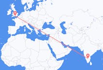 Flyreiser fra Bangalore, India til Southampton, England