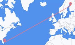 Flyreiser fra Freeport, Bahamas til Karleby, Finland
