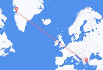 Flyg från Ilulissat, Grönland till Skyros, Grekland