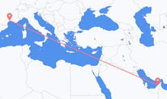 来自阿拉伯联合酋长国出发地 杜拜目的地 法国蒙彼利埃的航班