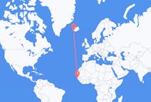 Flyg från Banjul, Gambia till Reykjavík, Island