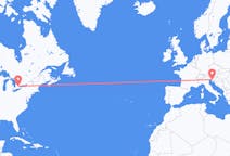 Flyreiser fra Waterloo, Canada til Trieste, Italia