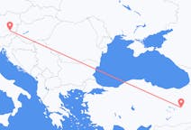 Flyg från Bingöl, Turkiet till Graz, Österrike