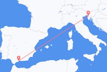 出发地 西班牙从 马拉加目的地 意大利的里雅斯特的航班