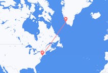 Flyreiser fra New York, USA til Paamiut, Grønland