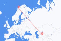 Flyg från Urgentj, Uzbekistan till Narvik, Norge