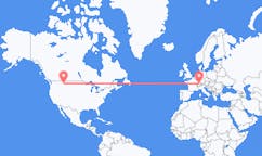 Flyreiser fra Great Falls, USA til Zürich, Sveits