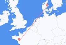 Flyg från Århus, Danmark till Nantes, Frankrike