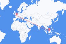 Flyrejser fra Bintulu, Malaysia til Paris, Frankrig