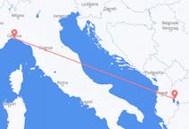 Loty z Ochryda, Macedonia Północna z Genua, Włochy