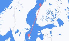 Lennot Visbystä, Ruotsi Kokkolaan, Suomi