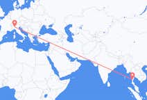 Flyreiser fra Bokpyin, Myanmar (Burma) til Milano, Italia