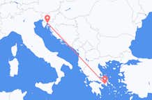 Loty z Rijeka do Aten