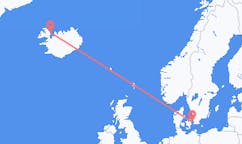 아이슬란드 조구르에서 출발해 덴마크 코펜하겐으로(으)로 가는 항공편