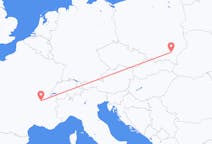 Flyreiser fra Lyon, til Rzeszow