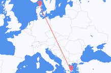 Vluchten van Aalborg, Denemarken naar Athene, Griekenland