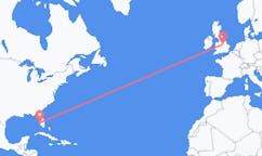 Flyreiser fra Punta Gorda, USA til Nottingham, England