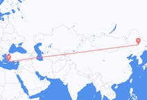 出发地 中国出发地 哈尔滨市目的地 希腊罗得岛的航班