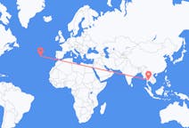Vluchten van Bangkok, Thailand naar Terceira, Portugal