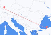 出发地 德国出发地 卡尔斯鲁厄目的地 土耳其宗古尔达克的航班