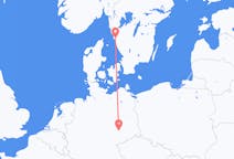 Loty z Göteborg, Szwecja do Lipska, Niemcy