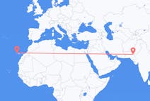 Flyrejser fra Sukkur, Pakistan til La Palma, Spanien