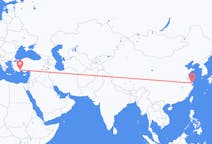 Flyreiser fra Shanghai, Kina til Antalya, Tyrkia