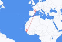 Flyreiser fra Conakry, Guinea til Barcelona, Spania
