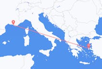Vluchten van Marseille, Frankrijk naar Chios, Griekenland
