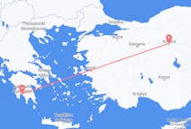 トルコのアンカラからから、ギリシャのカラマタまでのフライト