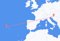 Fly fra Zagreb til São Jorge Island
