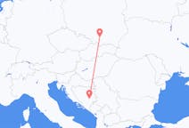 Flyg från Krakow till Sarajevo