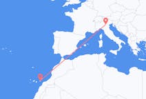 Flyreiser fra Ajuy, Spania til Verona, Italia