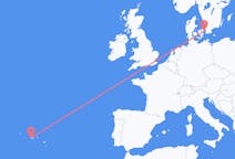 Vols depuis la ville de Copenhague vers la ville de Horta (Açores)
