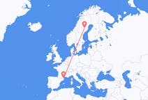 Flights from Lycksele, Sweden to Perpignan, France