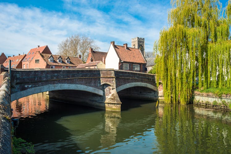 Photo of The Historic Fye Bridge, crossing The River Wensum in Norwich, Norfolk, England, UK.