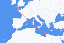 Flyrejser fra Benghazi, Libyen til Quimper, Frankrig
